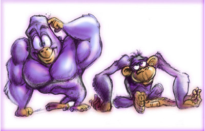 monkey ape cartoon